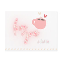 Carte postale Latte Love