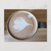 Carte Postale Latte sur une table en bois (Devant)