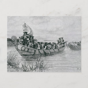 Carte Postale L'atterrissage de Cadillac