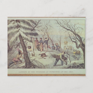 Carte Postale L'atterrissage des pèlerins à Plymouth