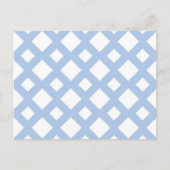 Carte Postale Lattice bleu clair sur blanc (Devant)