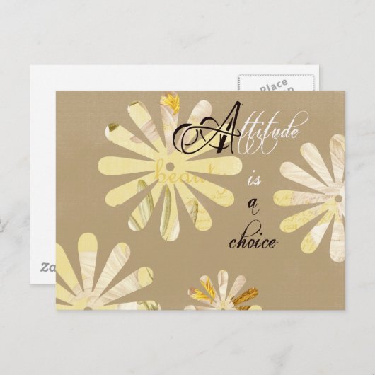 Carte Postale L'attitude est un choix (Devant / Derrière)