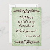 Carte Postale L'attitude est une petite chose - Citations Positi (Devant / Derrière)