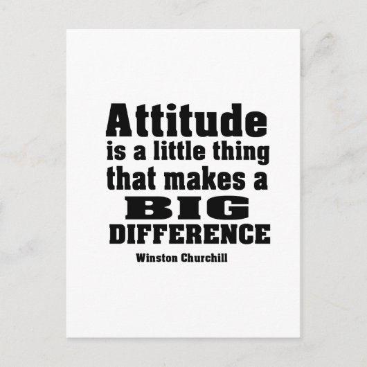 Carte Postale L'attitude fait une grande différence (Devant)