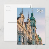 Carte Postale Latvia Riga Art Nouveau Travel (Devant / Derrière)