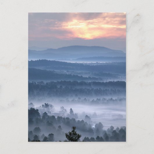 Carte Postale L'aube entre les vallées (Devant)