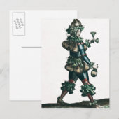 Carte Postale L'aubergiste, conception de costume allégorique (Devant / Derrière)