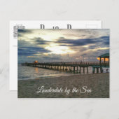 Carte Postale Lauderdale au bord de la mer, Floride - Anglins (Devant / Derrière)