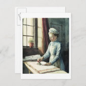 Carte Postale Laundry Maid, c.1880 (Devant / Derrière)