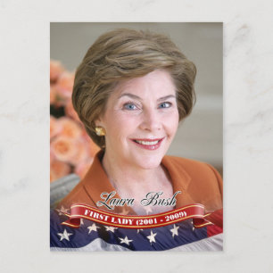 Carte Postale Laura Bush, Première Dame des Etats-Unis