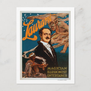 Carte Postale Laurant Magicien, Illusionniste, Entertainer Magic