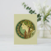 Carte Postale Laurel, Alphonse Mucha Art nouveau (Debout devant)