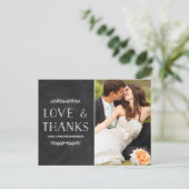 Carte Postale Laurel Chalkboard Letting Merci photo (Debout devant)