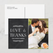 Carte Postale Laurel Chalkboard Letting Merci photo (Devant / Derrière)