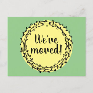 Carte Postale Laurel couronne fleurie changement d'adresse dépla