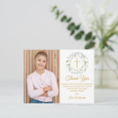 Carte Postale Laurel Garland First Communion Photo Merci (Debout devant)