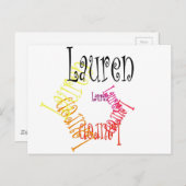 Carte Postale Lauren (Devant / Derrière)
