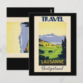 Carte Postale Lausanne, poster de voyage Suisse (Devant / Derrière)