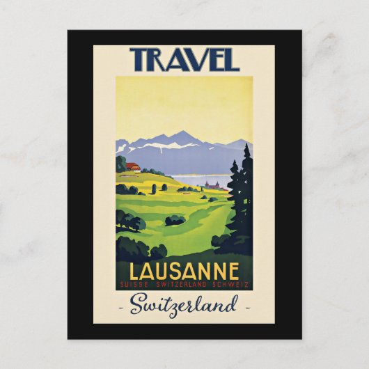 Carte Postale Lausanne, poster de voyage Suisse (Devant)