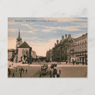 Carte Postale Lausanne, Suisse, Vue, 1914 Vintage