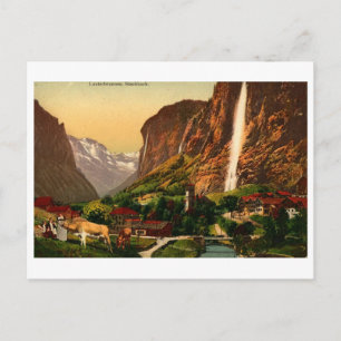 Carte Postale Lauterbrunnen Cascade Staubbach Suisse