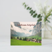 Carte Postale Lauterbrunnen Switzerland stylized (Debout devant)