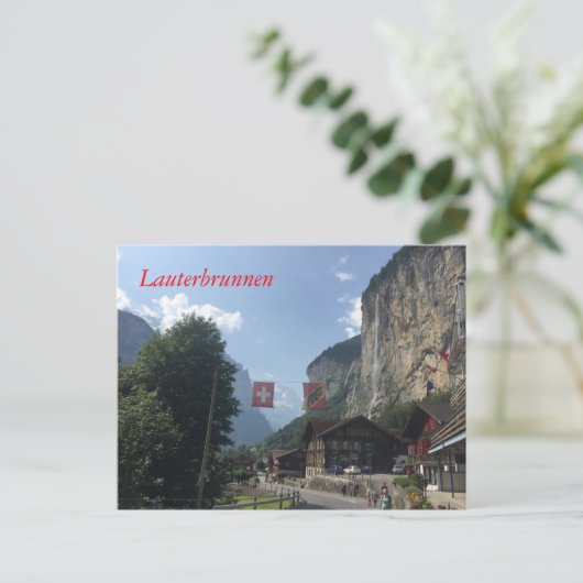Carte Postale Lauterbrunnen Valley, Suisse (Debout devant)