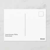 Carte Postale Lauterbrunnen Valley, Suisse (Dos)