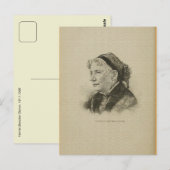 Carte Postale L'auteur américain Harriet Beecher Stowe dessin (Devant / Derrière)