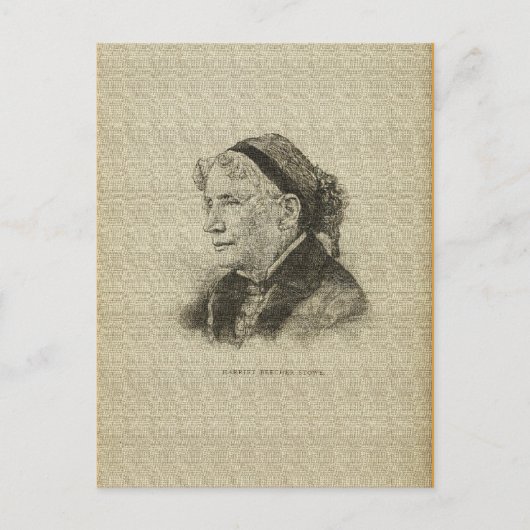 Carte Postale L'auteur américain Harriet Beecher Stowe dessin (Devant)