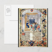 Carte Postale L'auteur présente son livre aux paysans (Devant / Derrière)