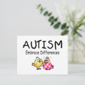 Carte Postale L'autisme fait place aux différences (Debout devant)