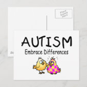 Carte Postale L'autisme fait place aux différences (Devant / Derrière)