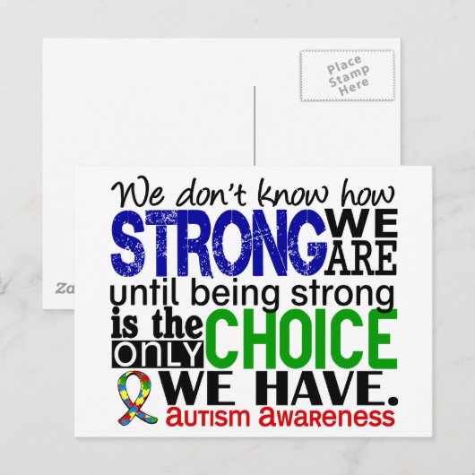 Carte Postale L'autisme, notre force (Devant / Derrière)