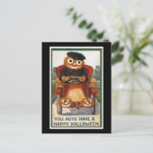 Carte Postale L'auto a un joyeux Halloween (Debout devant)