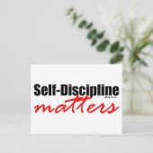 Carte Postale L'autodiscipline est importante (Debout devant)