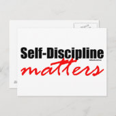 Carte Postale L'autodiscipline est importante (Devant / Derrière)