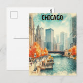 Carte Postale L'automne à Chicago River City (Devant / Derrière)