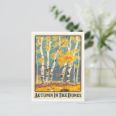Carte Postale L'automne dans les dunes de l'Indiana Poster Vinta (Debout devant)