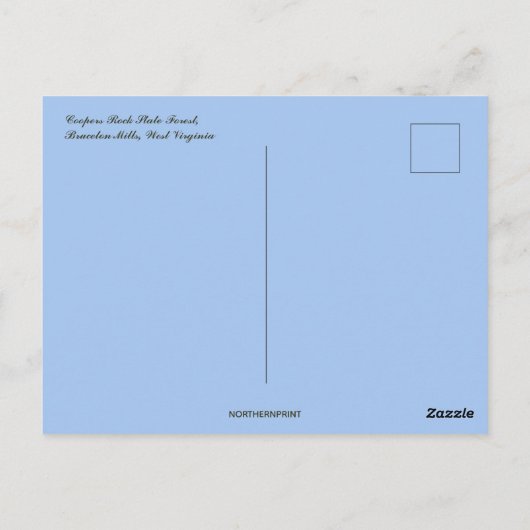 Carte Postale L'automne en Virginie-Occidentale (Dos)