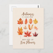 Carte Postale L'automne est le deuxième printemps - Feuilles d'a (Devant / Derrière)