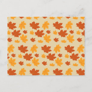Carte Postale L'automne laisse un papier peint motif transparent
