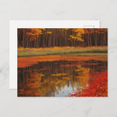 Carte Postale L'Automne Reflète Un Lac Serene (Devant / Derrière)