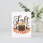 Carte Postale L'automne signifie football (Debout devant)