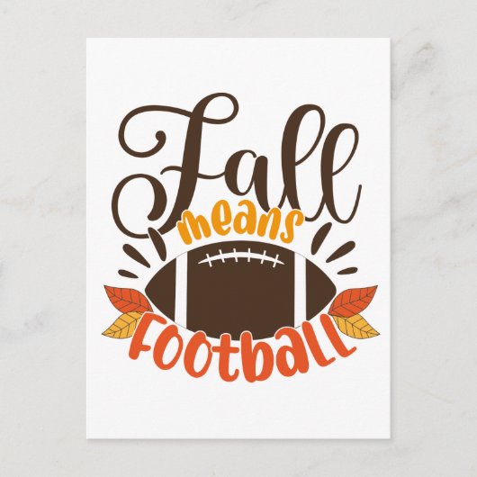 Carte Postale L'automne signifie football (Devant)