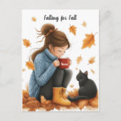 Carte Postale L'automne : un accueil personnalisé à l'automne (Devant)