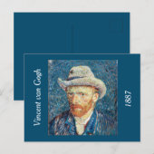 Carte Postale L'autoportrait de Vincent van Gogh (Devant / Derrière)