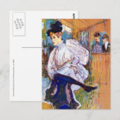 Carte Postale Lautrec : Jane Avril Dancing (Devant / Derrière)
