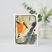 Carte Postale Lautrec : Jane Avril Dancing the Can-Can (Debout devant)