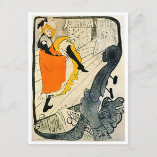 Carte Postale Lautrec : Jane Avril Dancing the Can-Can